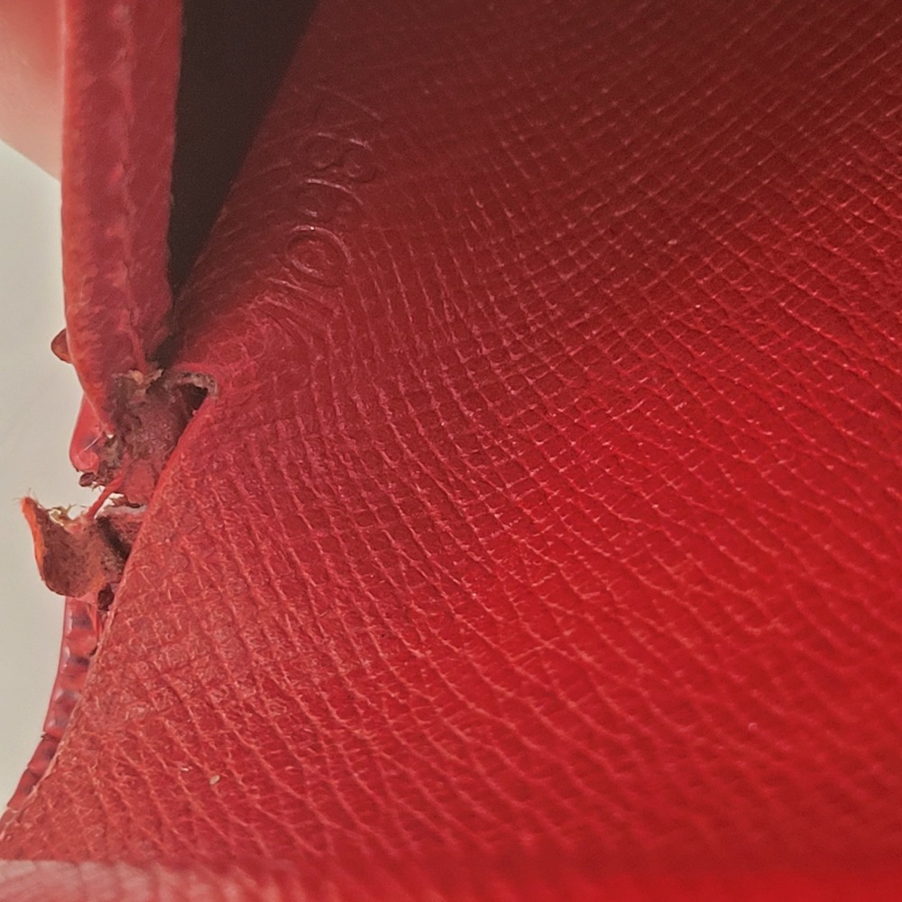 Louis Vuitton Red Epi Leather Portefeuille Viennois Kiss Lock Wallet MI0918 - Picture 7 of 13